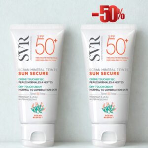 SVR SUN SECURE ECRAN MINERAL TEINTE PEAUX NORMALES A MIXTES SPF 50+ 50ML(2 EME -50%)