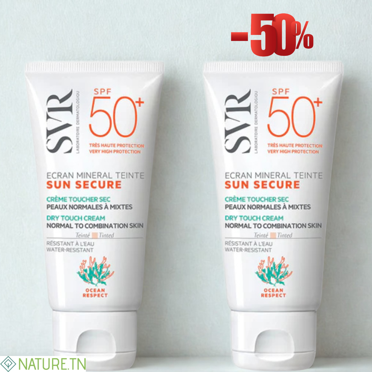 SVR SUN SECURE ECRAN MINERAL TEINTE PEAUX NORMALES A MIXTES SPF 50+ 50ML(2 EME -50%) 3 SVR SUN SECURE ECRAN MINERAL TEINTE PEAUX NORMALES A MIXTES SPF 50+ 50ML(2 EME -50%)