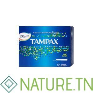 TAMPAX TAMPONS SUPER 12 PIECES
