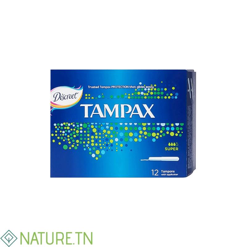 TAMPAX TAMPONS SUPER 12 PIECES 3 TAMPAX TAMPONS SUPER 12 PIECES