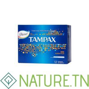 TAMPAX TAMPONS SUPER PLUS 12 PIECES