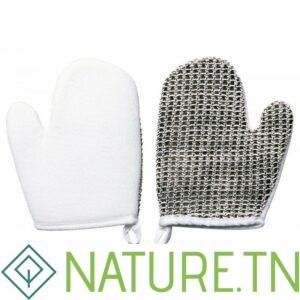 TITANIA GANT DE MASSAGE EN CHANVRE TERRY BEIGE 7703