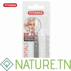 TITANIA PINCE A EPILER INOX 1090/61B