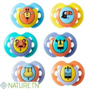 TOMMEE TIPPEE 2 SUCETTES FUN STYLE 0-6M