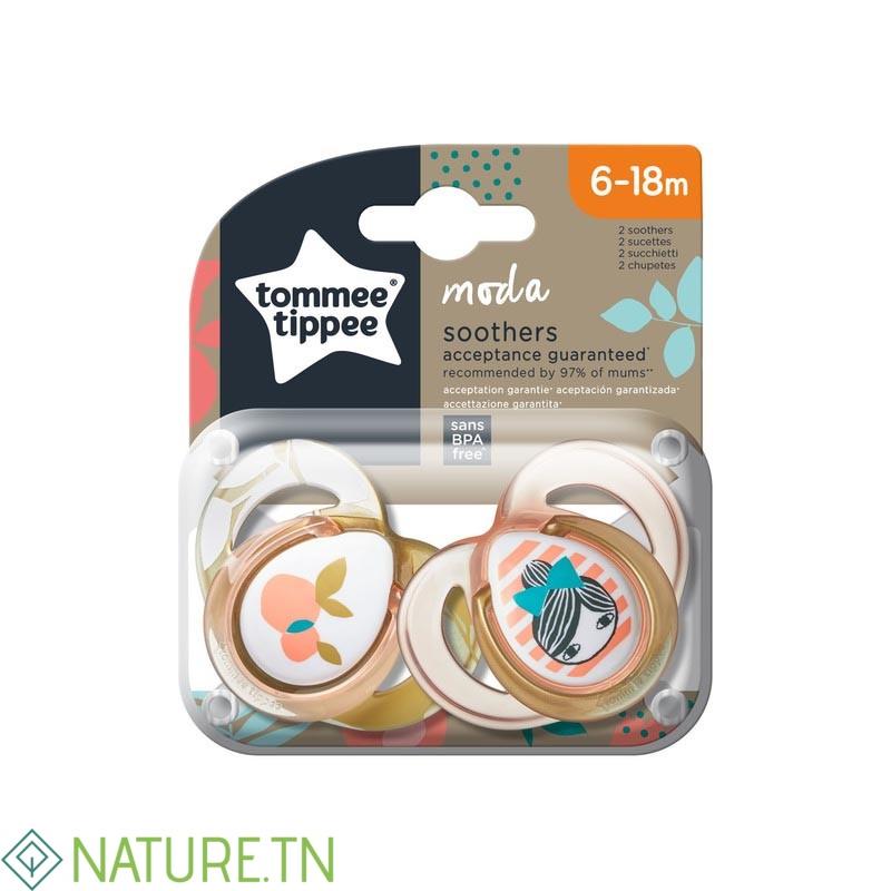 TOMMEE TIPPEE 2 SUCETTES MODA FILLES 6-18M 2 TOMMEE TIPPEE 2 SUCETTES MODA FILLES 6-18M 2