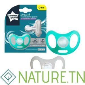 TOMMEE TIPPEE ADVANCED 2 SUCETTES SENSIBLE EN SILICONE 0-6M