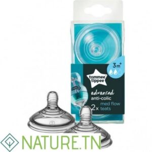 TOMMEE TIPPEE ADVANCED ANTI-COLIQUE 2 TETINES A DEBIT MOYEN 3M+