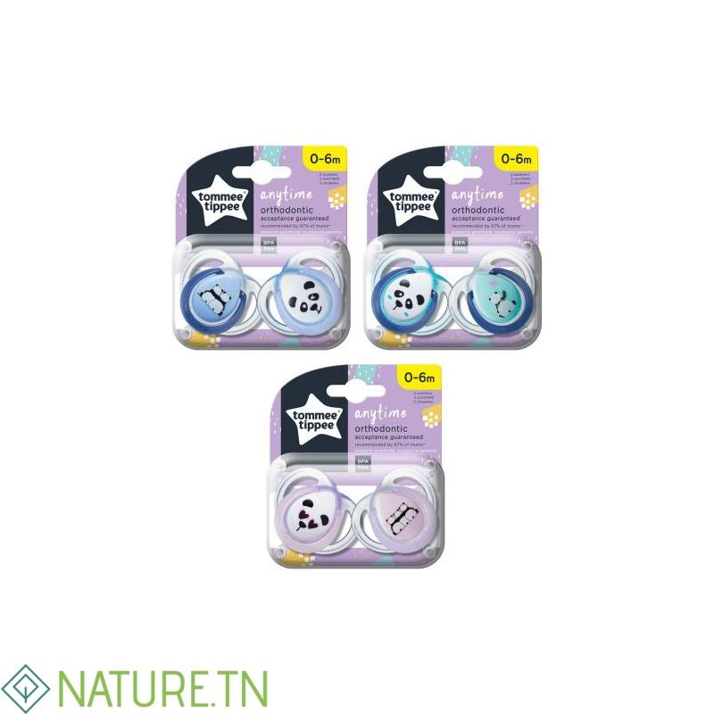 TOMMEE TIPPEE ANYTIME 2 SUCETTES ORTHODONTIC 0-6M 1 TOMMEE TIPPEE ANYTIME 2 SUCETTES ORTHODONTIC 0-6M 1