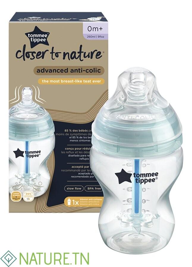 TOMMEE TIPPEE BIBERON ADVANCED ANTI-COLIQUE TURQUOISE 0M+ 260ML 2 TOMMEE TIPPEE BIBERON ADVANCED ANTI-COLIQUE TURQUOISE 0M+ 260ML 2