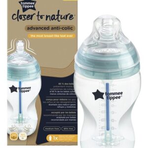 TOMMEE TIPPEE BIBERON ADVANCED ANTI-COLIQUE TURQUOISE 3M+ 340ML