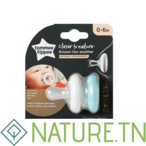 TOMMEE TIPPEE CLOSER TO NATURE 2 SUCETTES BREAST-LIKE 0-6M
