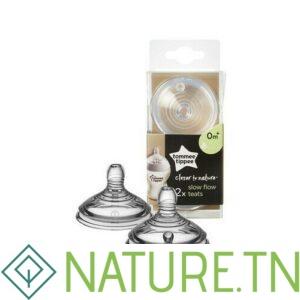 TOMMEE TIPPEE CLOSER TO NATURE 2 TETINES DEBIT LENT 0M+