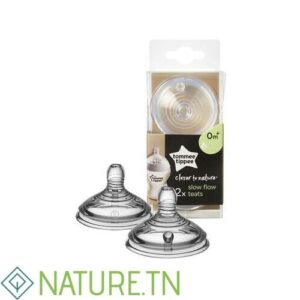 TOMMEE TIPPEE CLOSER TO NATURE 2 TETINES DEBIT LENT 0M+