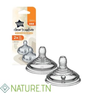 TOMMEE TIPPEE CLOSER TO NATURE 2 TETINES DEBIT RAPIDE 6M+