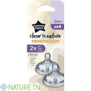 TOMMEE TIPPEE CLOSER TO NATURE 2 TETINES DEBIT VARIABLE 0M+