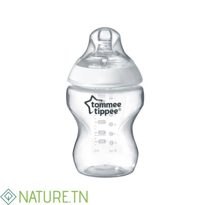 TOMMEE TIPPEE CLOSER TO NATURE BIBERON BLANC 0M+ 260ML 3 TOMMEE TIPPEE CLOSER TO NATURE BIBERON BLANC 0M+ 260ML