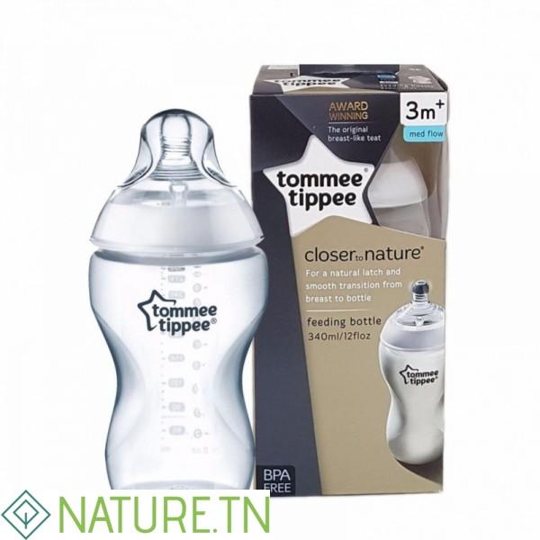 TOMMEE TIPPEE CLOSER TO NATURE BIBERON BLANC 3M+ 340ML 1