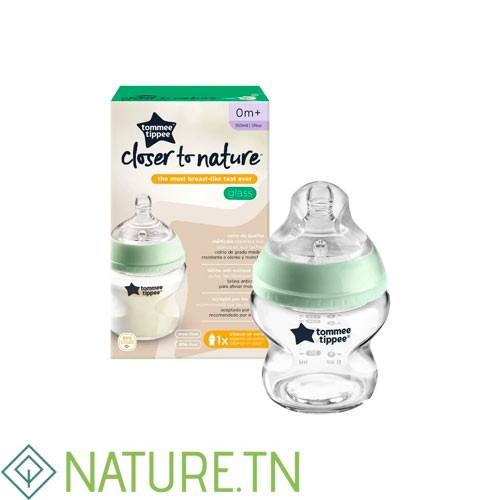TOMMEE TIPPEE CLOSER TO NATURE BIBERON EN VERRE 0M+ 150ML 2 TOMMEE TIPPEE CLOSER TO NATURE BIBERON EN VERRE 0M+ 150ML 2
