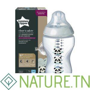 TOMMEE TIPPEE CLOSER TO NATURE BIBERON PANDA VERT 3M+ 340ML