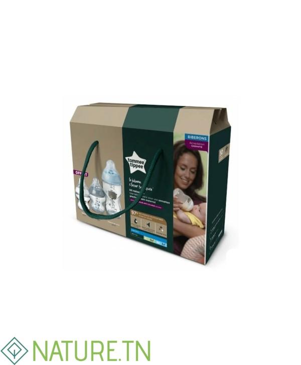 TOMMEE TIPPEE KIT NAISSANCE LE BIBERON CLOSER TO NATURE 0M+ HIBOU GRIS 2