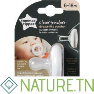 TOMMEE TIPPEE SUCETTE BREAST LIKE 6-18M