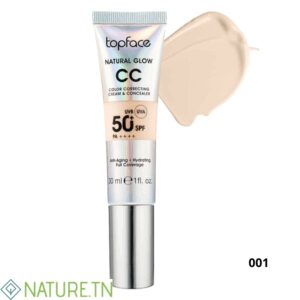 TOPFACE NATURAL GLOW CC FOND DE TEINT ET ANTI CERNES SPF50+ 30ML