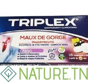 TRIPLEX MAUX DE GORGE CASSIS 16 COMPRIMES