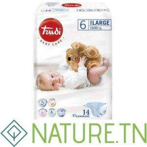 TRUDI BABY COUCHE EXTRA LARGE 15/30KG TAILLE 6 BOITE 14