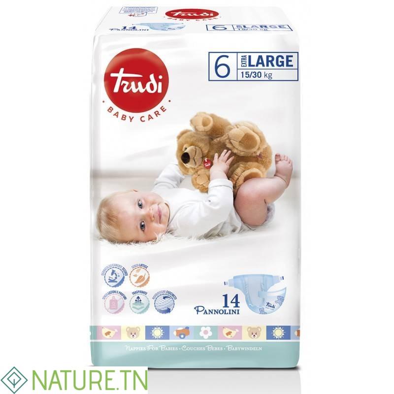 TRUDI BABY COUCHE EXTRA LARGE 15/30KG TAILLE 6 BOITE 14 1