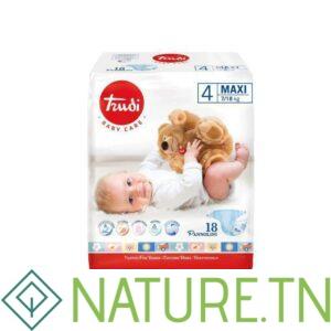 TRUDI BABY COUCHE MAXI 7/18 KG TAILLE 4 BOITE DE 18
