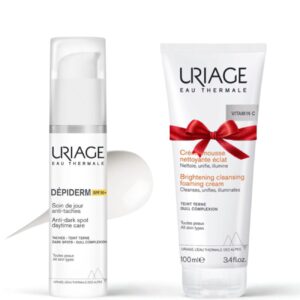 URIAGE DEPIDERM SOIN DE JOUR ANTI TACHES SPF50 30ML+CREME MOUSSE NETTOYANTE ECLAT 100ML (OFFERT)