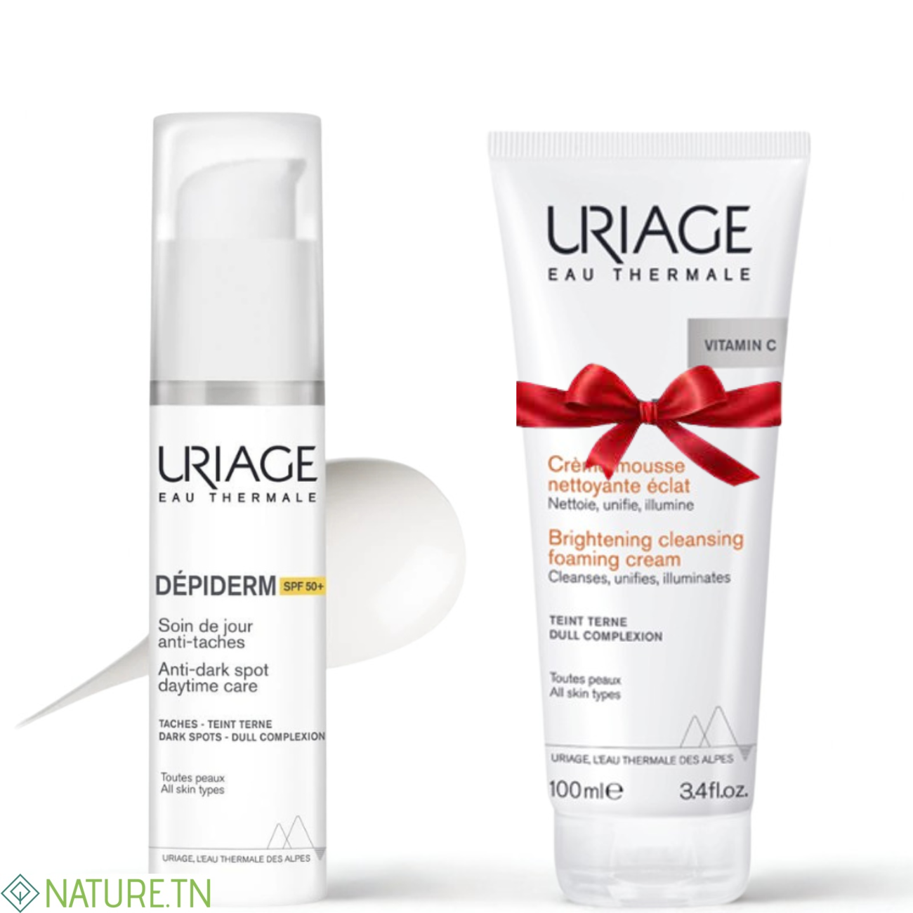URIAGE DEPIDERM SOIN DE JOUR ANTI TACHES SPF50 30ML+CREME MOUSSE NETTOYANTE ECLAT 100ML (OFFERT) 1 URIAGE DEPIDERM SOIN DE JOUR ANTI TACHES SPF50 30ML+CREME MOUSSE NETTOYANTE ECLAT 100ML (OFFERT) 1