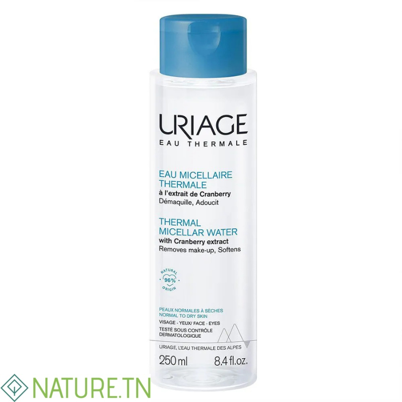 URIAGE EAU MICELLAIRE THERMALE PEAUX NORMALES A SECHES 250ML 3 URIAGE EAU MICELLAIRE THERMALE PEAUX NORMALES A SECHES 250ML