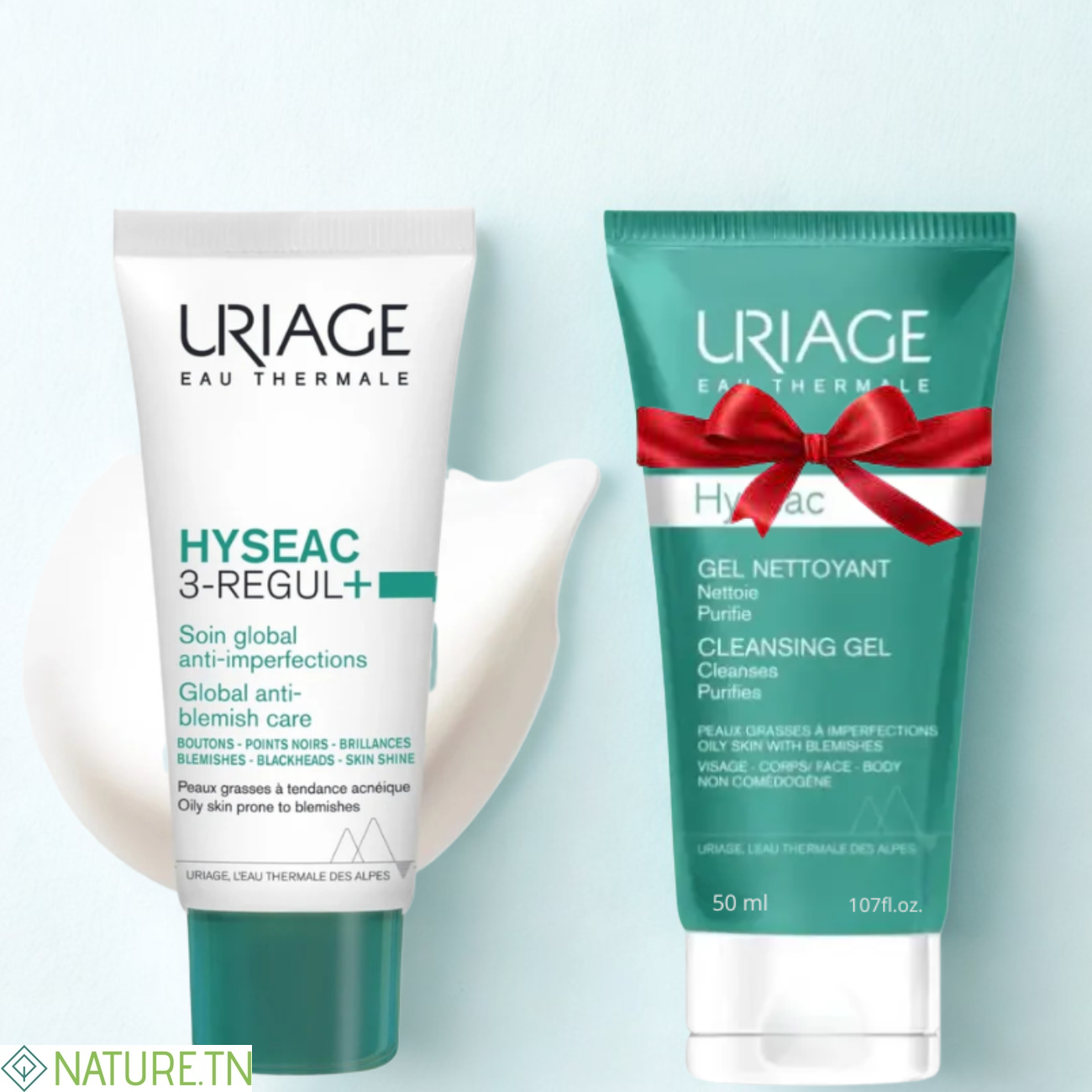 URIAGE HYSEAC 3 REGUL+ SOIN GLOBAL 40ML+HYSEAC GEL NETTOYANT 50ML (OFFERT) 1