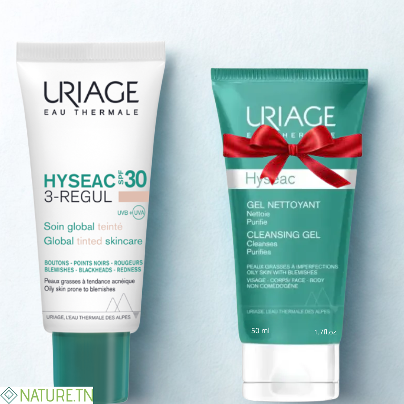 URIAGE HYSEAC 3 REGUL SOIN GLOBAL TEINTE SPF30 40ML+HYSEAC GEL NETTOYANT 50ML (OFFERT) 1 URIAGE HYSEAC 3 REGUL SOIN GLOBAL TEINTE SPF30 40ML+HYSEAC GEL NETTOYANT 50ML (OFFERT) 1