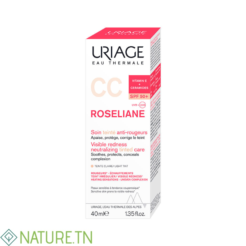 URIAGE ROSELIANE CC CREAM SPF50+ TEINTEE CLAIRE 40ML 1 URIAGE ROSELIANE CC CREAM SPF50+ TEINTEE CLAIRE 40ML 1