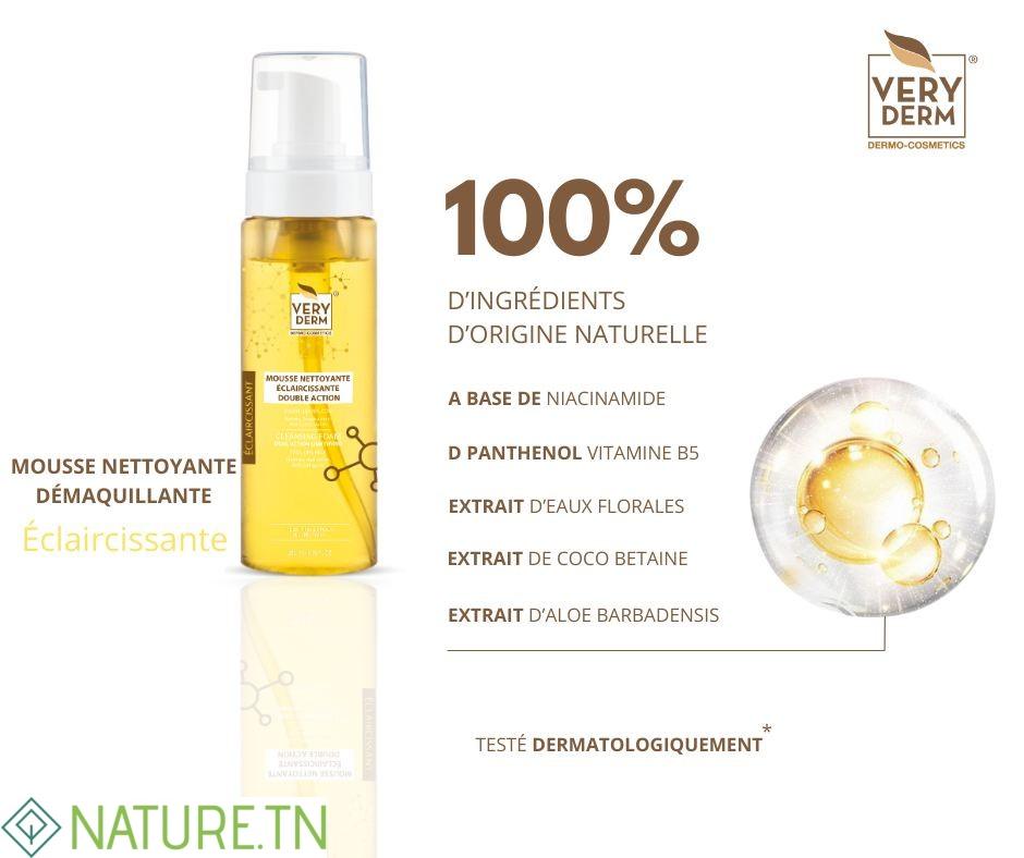 VERY DERM MOUSSE NETTOYANTE ECLAIRCISSANTE DOUBLE ACTION 200ML 1