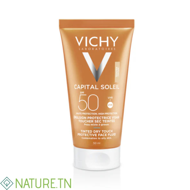 VICHY CAPITAL SOLEIL EMULSION TOUCHER SEC TEINTEE SPF50 50ML 3 VICHY CAPITAL SOLEIL EMULSION TOUCHER SEC TEINTEE SPF50 50ML