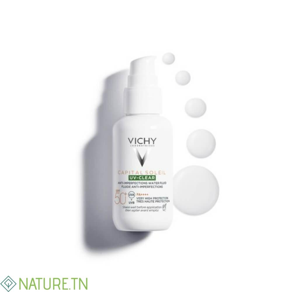 VICHY CAPITAL SOLEIL FLUIDE UV CLEAR SPF 50+ ANTI IMPERFECTIONS 40 ML 1 VICHY CAPITAL SOLEIL FLUIDE UV CLEAR SPF 50+ ANTI IMPERFECTIONS 40 ML 1