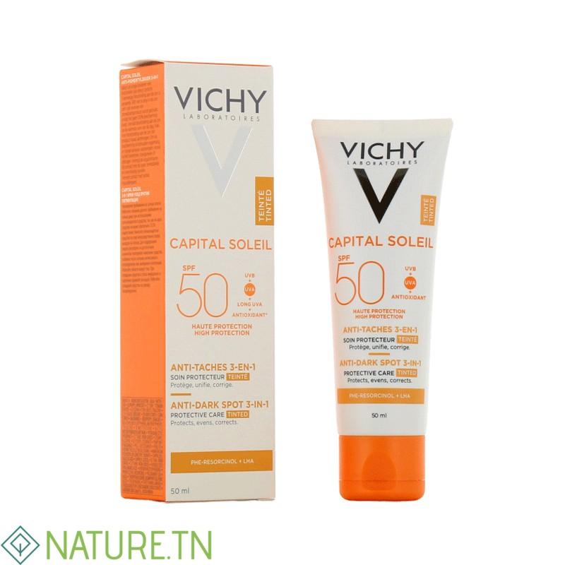 VICHY CAPITAL SOLEIL SOIN ANTI TACHES TEINTEE 3EN1 SPF50 50ML 1 VICHY CAPITAL SOLEIL SOIN ANTI TACHES TEINTEE 3EN1 SPF50 50ML 1