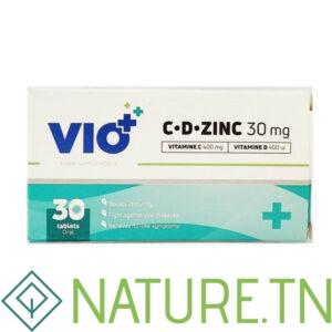 VIO+ VITAMINE C, D, ZINC 30MG 30 COMPRIMES