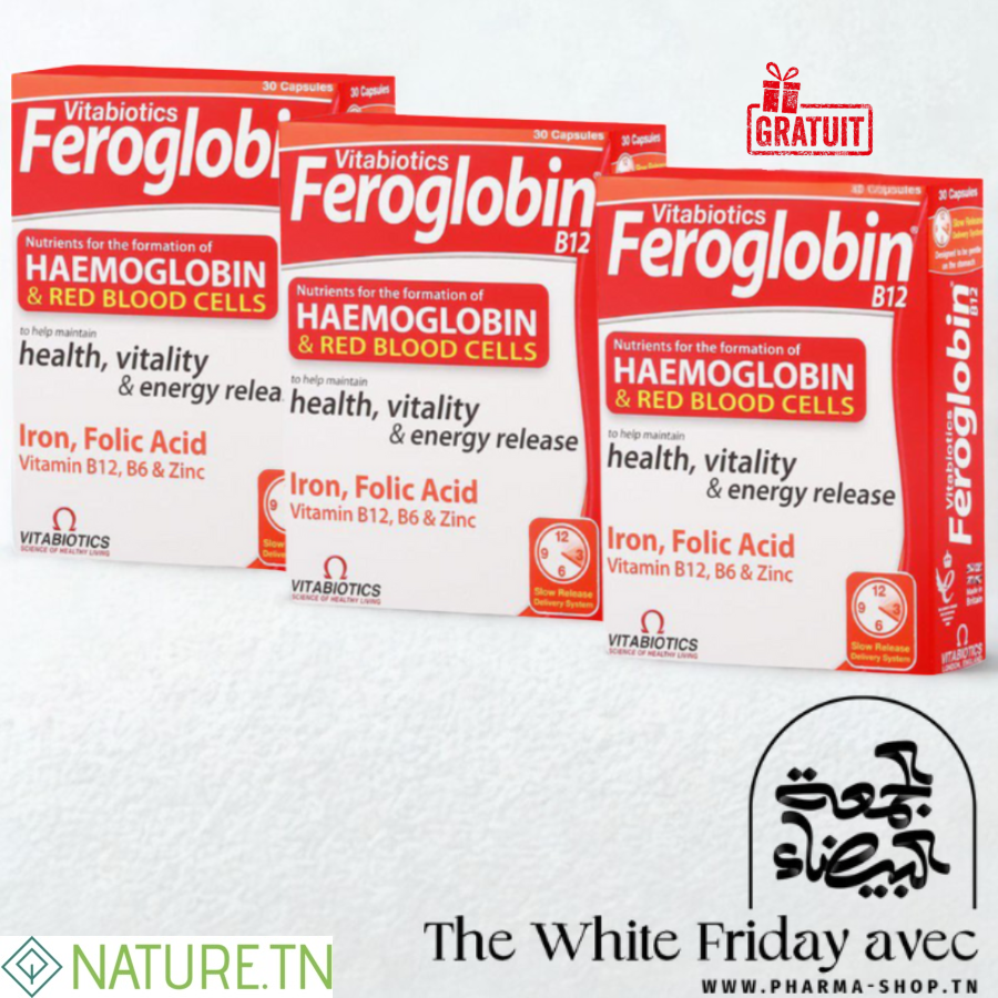 VITABIOTICS 2 FEROGLOBIN 30 CAPSULES+(1 BOITE OFFERT) 3 VITABIOTICS 2 FEROGLOBIN 30 CAPSULES+(1 BOITE OFFERT)