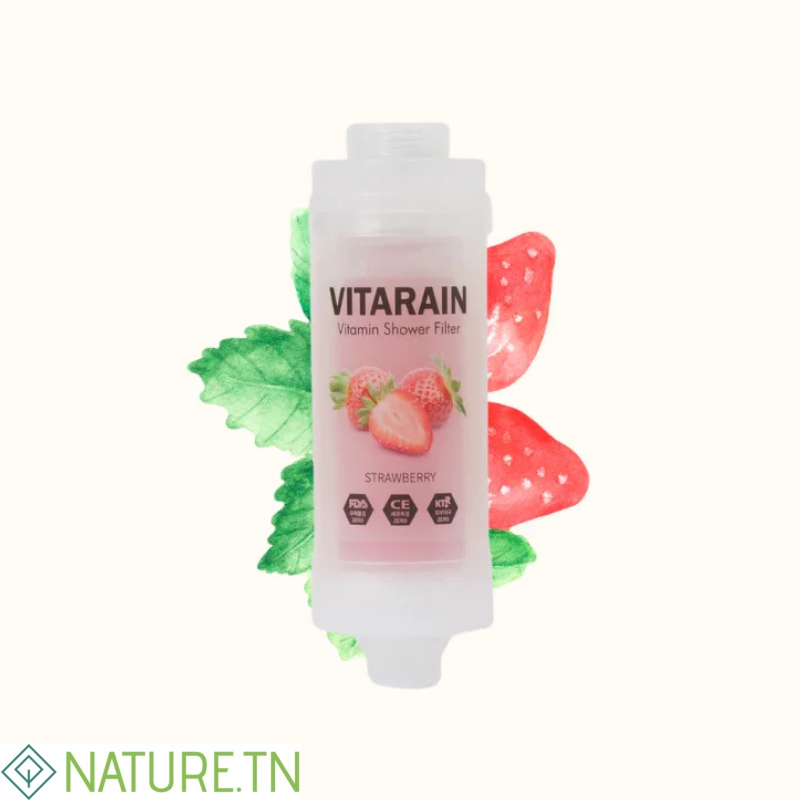 VITARAIN FILTRE DE DOUCHE A LA VITAMINE FRAISE 3 VITARAIN FILTRE DE DOUCHE A LA VITAMINE FRAISE