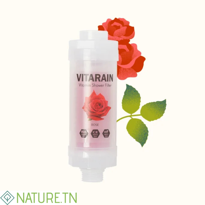 VITARAIN FILTRE DE DOUCHE A LA VITAMINE ROSE 3 VITARAIN FILTRE DE DOUCHE A LA VITAMINE ROSE