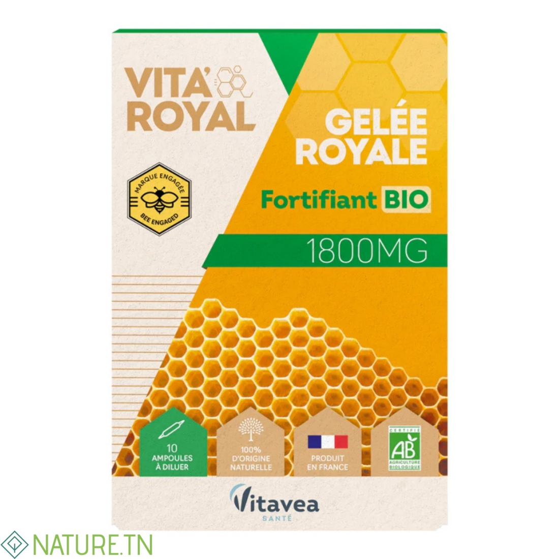 VITAVEA GELEE ROYALE FORTIFIANT BIO 1800MG 10 AMPOULES 3 VITAVEA GELEE ROYALE FORTIFIANT BIO 1800MG 10 AMPOULES