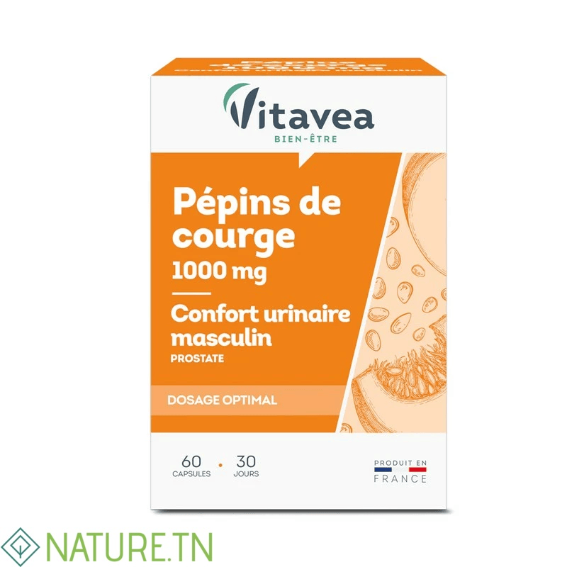 VITAVEA PEPINS DE COURGE 1000MG 60 CAPSULES 1 VITAVEA PEPINS DE COURGE 1000MG 60 CAPSULES 1