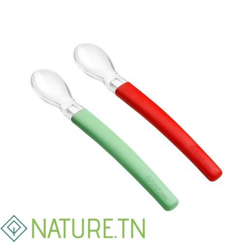 WEE 2 CUILLERES EN SILICONE 6 MOIS + VERT/ROUGE 2 WEE 2 CUILLERES EN SILICONE 6 MOIS + VERT/ROUGE