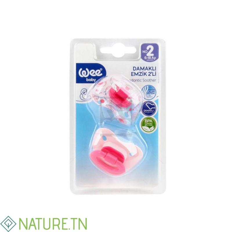 WEE BABY 2 SUCETTES ORTHODONTIC 6-18M 166 3 WEE BABY 2 SUCETTES ORTHODONTIC 6-18M 166