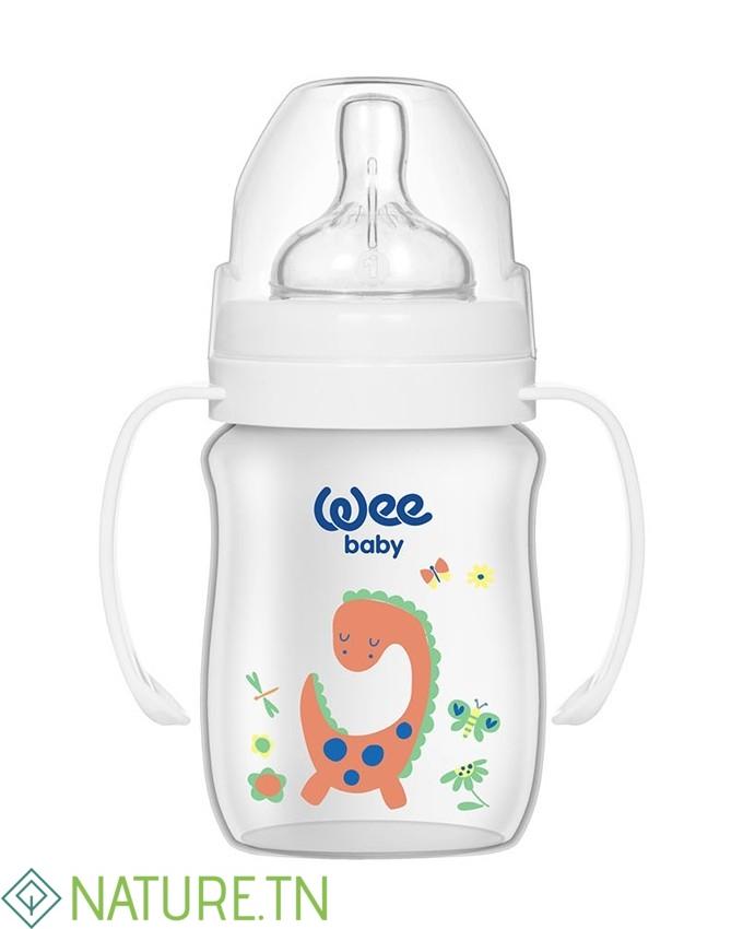 WEE BABY BIBERON COL LARGE PP AVEC POINGEE 0-6M 150 ML 2 WEE BABY BIBERON COL LARGE PP AVEC POINGEE 0-6M 150 ML 2