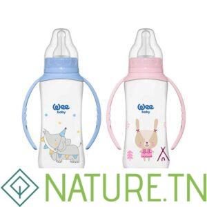 WEE BABY CLASSIC PP BIBERON AVEC ANSES 6-18M 270ML 745-F